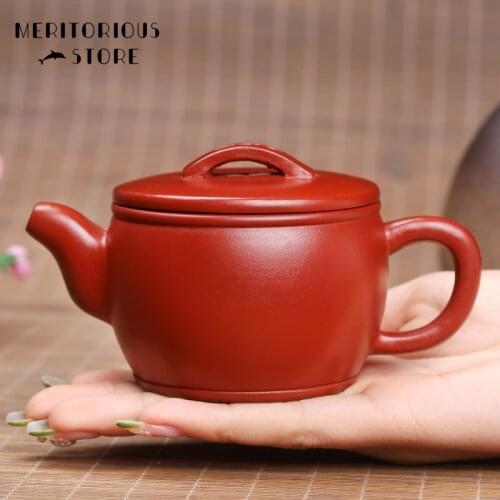 New Arrived Purple Clay Teapot Yixing Tea Pot Zhu Mud Yixing Teapot Pure Handmade Teaware Customized Gifts Drinkware Drink Puer