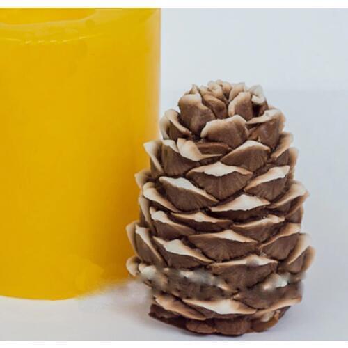 PRZY New Year Silicone Molds Soap Mold Food-grade Molds for Christmas Candle Mould Pine Cone 3D Silicone Rubber Eco-friendly 001