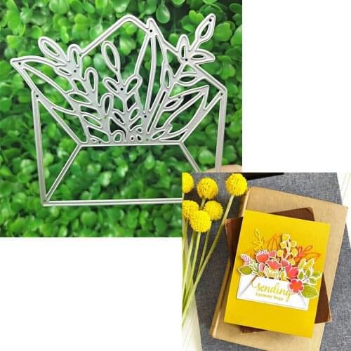 Suitable for Christmas metal cutting die and DIY scrapbook photo album 3D greeting card making flower and grass letterhead 2021