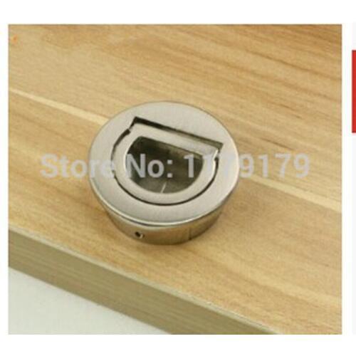 Modern simple flush handlesstain nickel drawer cabinet pulls knobs stainless dresser door handles furmiture Flush pulls knobs