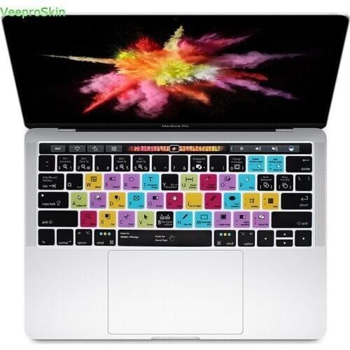 Adobe InDesign Function Shortcut Hot key Silicone Keyboard Cover Keypad Skin for Macbook Touch Bar A1706 / A1707/A1989/A1990
