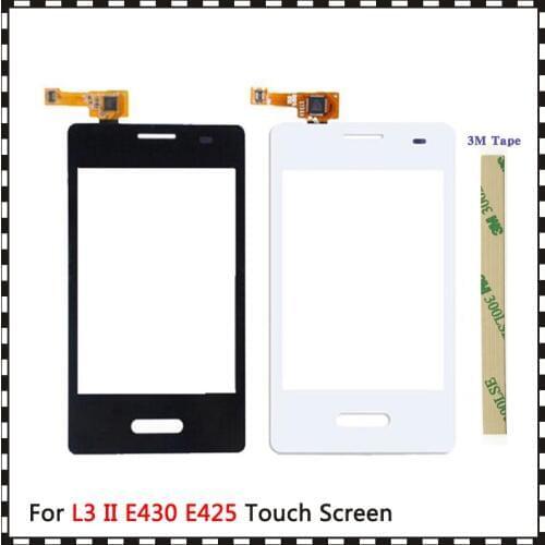 Replacement high Quality 3.2" For LG Optimus L3 II E430 E425 and Dual E435 Touch Screen Digitizer Sensor Outer Glass Lens Panel