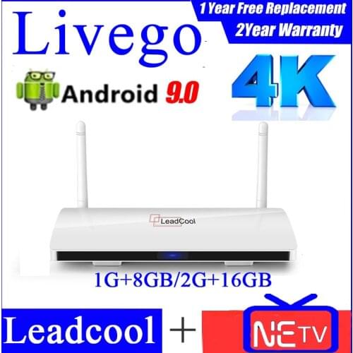 Leadcool livego iptv box android 9.0 TV BOX Amlogic S905W 2.4G Wifi Media Player 4K HD DATOO Smart IPTV BOX ship from france