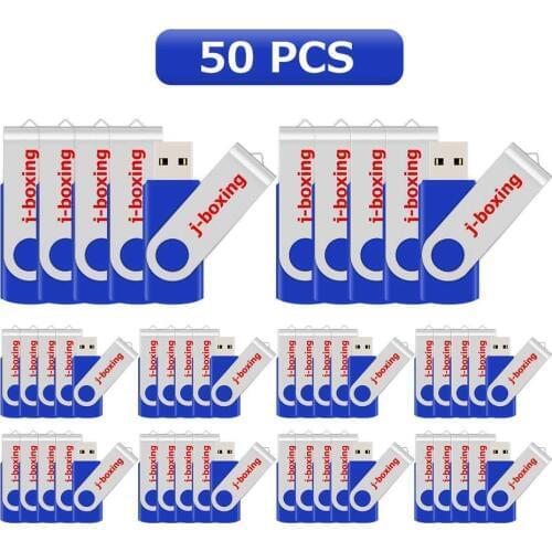Bulk 50PCS USB Memory Stick 64MB 128MB Small Capacity Flash Drive Metal Rotating 256 MB 512 MB Pen Drives for PC Embroidery Blue