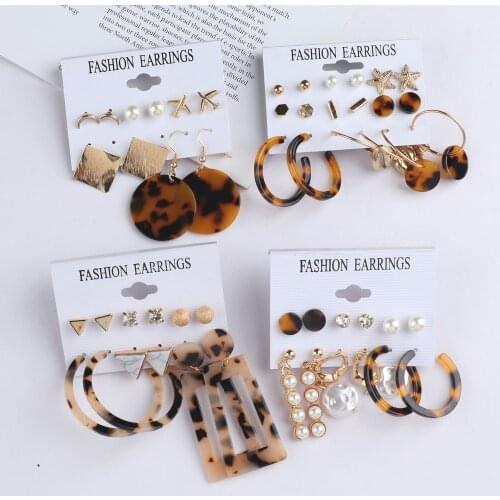 Bohemian Women Earrings 2021 Trend Hoop Earring Set Pack Ohrringe Pendientes Mujer Largos Oorbellen Bijoux Long Aretes