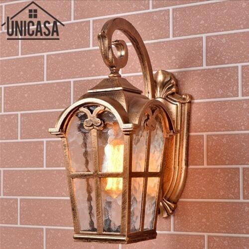 Vintage Outdoor Wall Lights Garden Pathway Antique Bar Sconce Black Aluminum Industrial Ceiling Lamps Led Lighting Lamp Ou