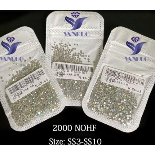 YanRuo 1000bags SS3-SS10 All Color Non Hot Fix Rhinestones стразы Flatback Glass Crystals Strass Glitters Stones For Nails Art