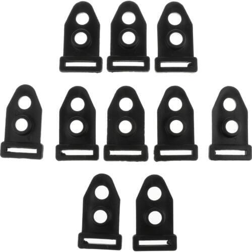 10 Pieces Tent Clip Camping Tent Feet Clamp Accessories for Outdoor Rock Climbing Hiking Traveling Yoga Hammock Black 4cm