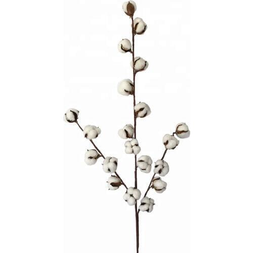 1pc/lot Factory Direct Sale 20 Head Long Branch Artificial Dried Cotton Flowers