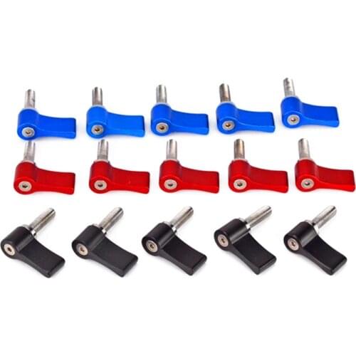 10PCS M4 M5 M6 Threaded Knob Screw Adapter 17mm Screw Length Rail Rod Slider Clamp Locking Screw L Shape Wrench Clamp Screws