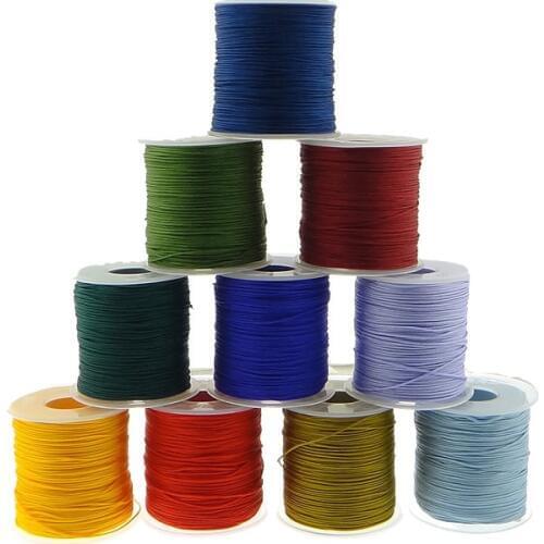 100Yards 1MM Chinese Knot Nylon Cord Plastic Spool String Braid Strap Wholesale Necklace Rope Bead For Necklace Bracelet Making