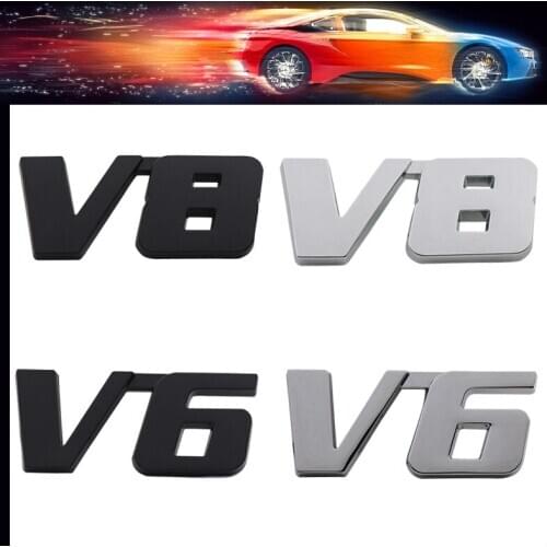 3D Premium V6 V8 Engine Display Hood Fender trunk Rear Bonnet Nameplate Decal Emblem Badge Sticker for Toyota Honda Nissan Mazda