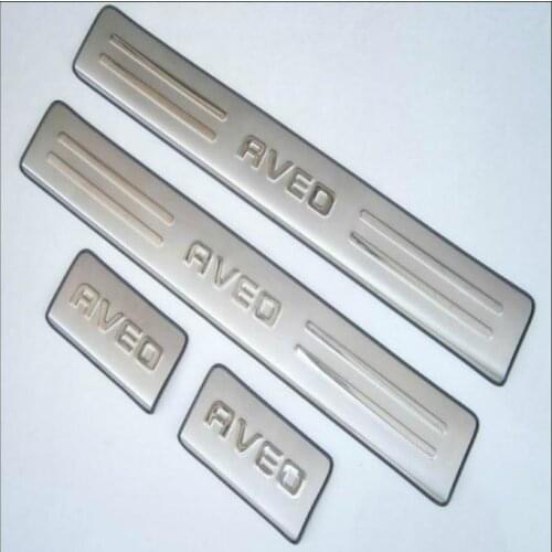 4PCS/SET Stainless Steel Door Sill Scuff Plate for Chevrolet AVEO 2011 2012- 20142015 Car Styling Accessories