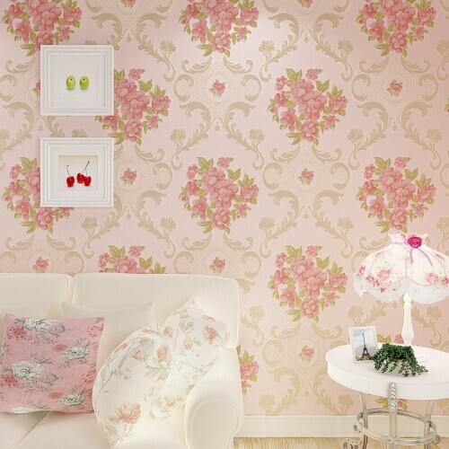 Beibehang wall paper Fine pressure Continental garden three dimensional non - woven wallpaper warm bedroom living room full shop