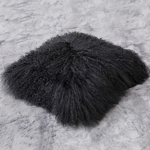 Free Shipping CX-D-04A 40*40cm Custom Made Mongolia Lamb Fur Cushion Cover Pillowcases~ DROP SHIPPING