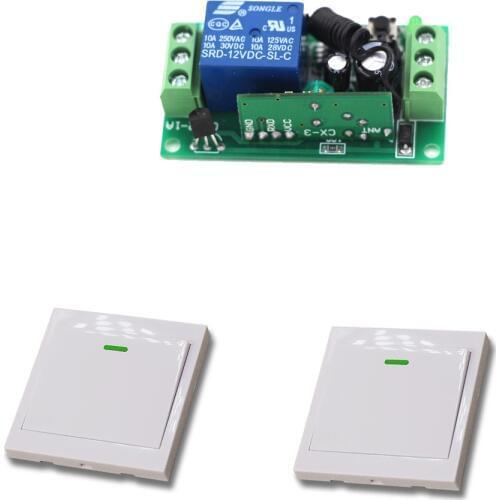 24V Wireless Remote Switch 12V 10A Receiver Relay Module Wall Transmitter Radio Light Switch 315/433Mhz