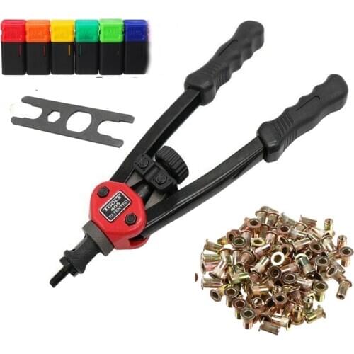 BT-605 Riveter Gun tool Hand Insert Rivet Nut Tool Manual Mandrels M3 M4 M5 M6 M8 M10 with 60pcs Rivet Nuts