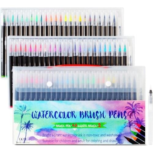 Color Watercolor Brush pen Pens Art Marker for Drawing Scrapbooking Manga Calligraphy Sketching School Supplies markers colores