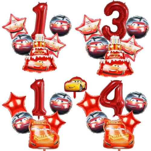 1 Pc Disney Cartoon Lightning McQueen Car Aluminum Foil Balloon Birthday Party Decoration Supplies Baby Shower Childrens Toys