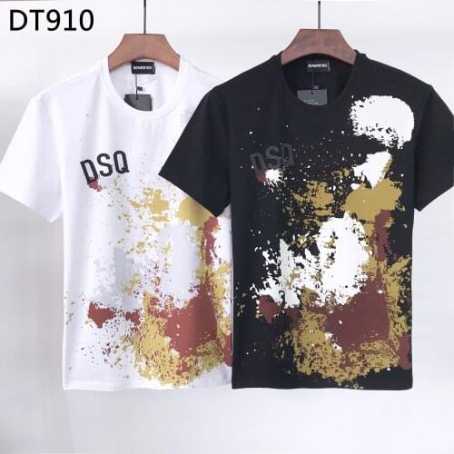 DSQ PHANTOM TURTLE 2021summer new t-shirt men fashion print 100% cotton tees breathable quality tees DT910