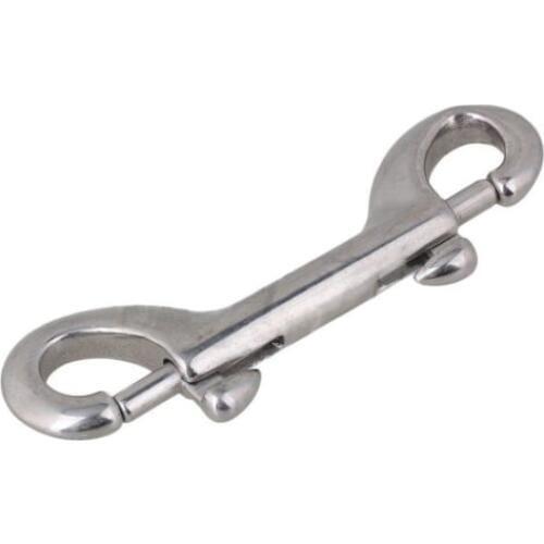 Double Ended Bolt Key Ring Snap Bolt Trigger Chain Clip 90mm 304 Stainless Steel