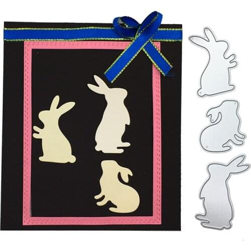 Julyarts Rabbit Cutting Dies New Scrapbooking Dies Metal for Card Making DIY Scrapbooking Cardstock Die Cut Stencils