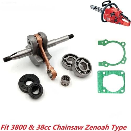 Crankshaft Crank Shaft Ball Bearing Oil Seal Gaskets Kit Fit ZENOAH G3800 38CC Chinese Chainsaw 3800 ALPINA STIGA Anova TOPSUN