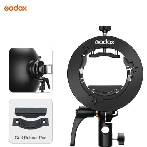 Godox S2 Bowens Mount Flash S-type Holder Bracket for Godox V1 V860II AD200 AD400PRO TT600 Speedlite Flash Snoot Softbox Grid