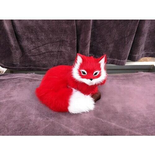 New creative simulation fire fox model polyethylene&fur Curled up red fox doll about 16x11.5x13cm 2077