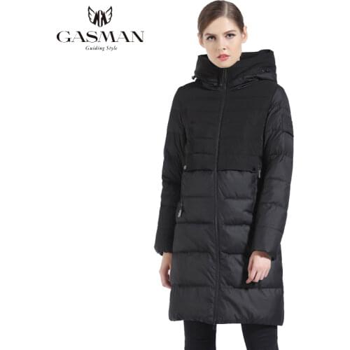 GASMAN 2019 Brand Women Winter Jacket And Coat Slim Long Female Thick Down Parka Hooded Womens Coat Bio Down Jacket Women 1826