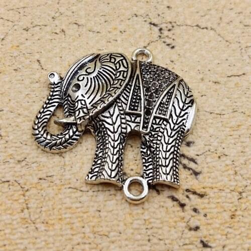 Hot Sale 10pcs DIY Fashion charms Vintage Lucky elephant Alloy Pendant Making Bracelet Necklace Jewelry Accessories