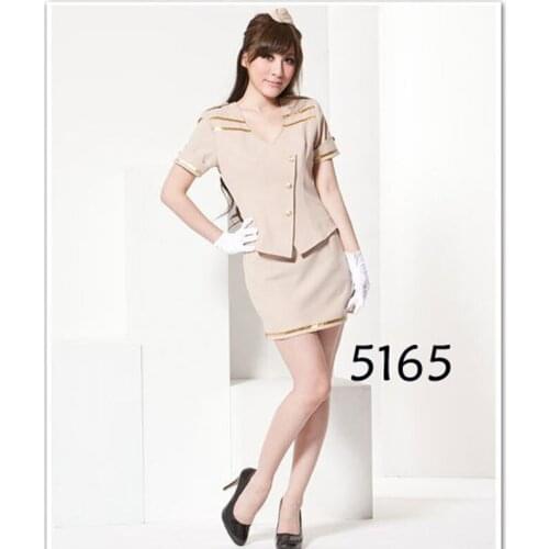 Cute beauty women airline hostess costume,airline girls uniforms for halloween cosplay costume w1099