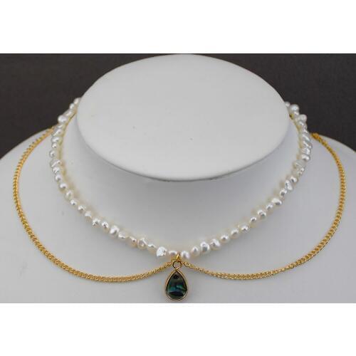 2019 Last Season Abalone Pendant Necklace Choker Freshwater Pearl Gold Color Chain Collar Necklace Sexy & Elegant Party Jewelry
