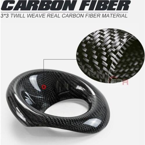 Carbon Fiber Front Fog Light Cover Trim Glossy Finish Bumper Lamp Set Tuning Duct Drift Body Kit Fit For Honda Civic FK7