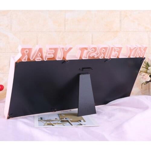 HUYU Creative DIY 0-12 Month Baby "MY FIRST YEAR" Pictures Display Plastic Photo Frame Souvenirs Commemorate Kids Growing Memory