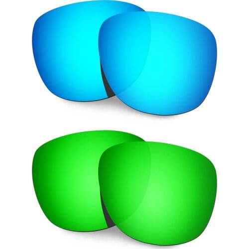 HKUCO Polarized Replacement Lenses For Trillbe X Sunglasses Blue/Green 2 Pairs