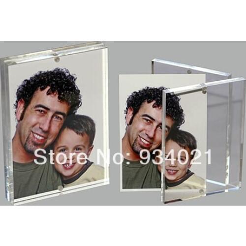 Clear Magnetic Acrylic Photo Frame 8" X 10" Plexiglass Picture Frame