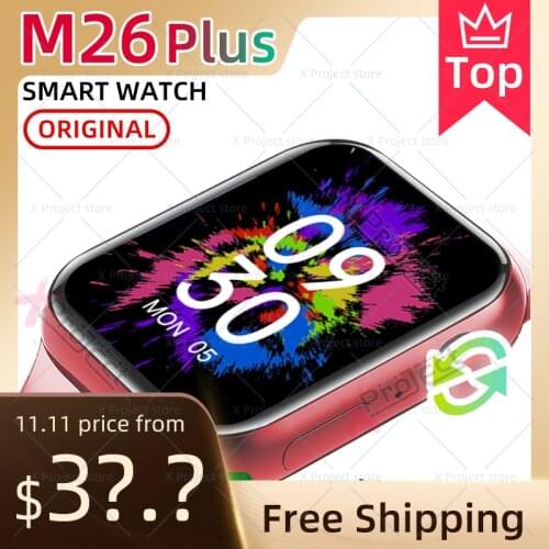 M26Plus Smartwatch Men Women 1.77inch M26 Plus Smart Watch Bluetooth Call Wireless charger Fitness Watches PK iwo 13 14 W66 HW22