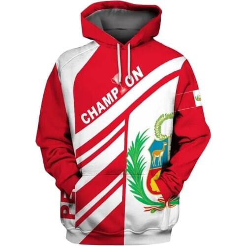 PLstarCosmos 3DPrint Harajuku Streetwear Chile Brazil Peru Argentina Country Culture Funny Unisex Hoodie/Sweatshirt/Jacket/b7