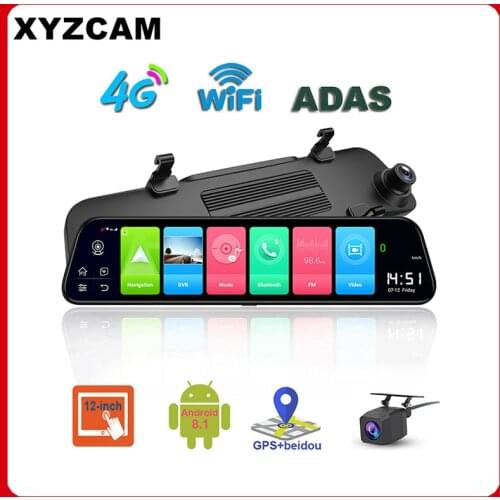 Dash Camera 11.66 Inch 4G Car DVR Rearview Mirror WiFi Android HD Video For Auto Recorder GPS Navigation Dash Camera Registrato