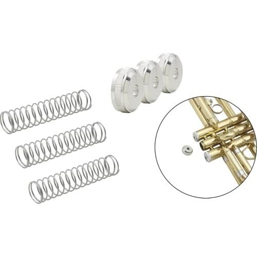 Silver Metal Trumpet Bottom Screws+Trumpet Spring for Brass Instrument Parts
