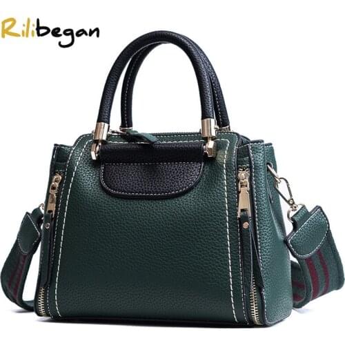 Large Capacity PU Leather Women Handle Handbag Fashion Tote Bags for Women Vintage Shoulder Bag Female Messenger Crossbody Bag