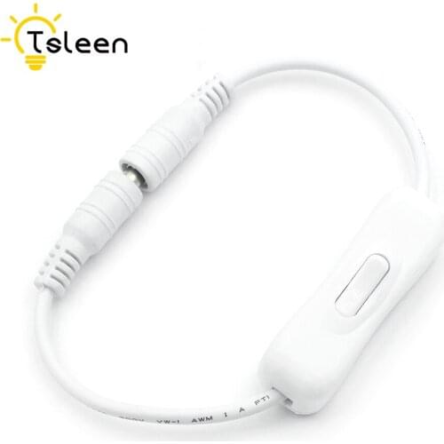 In-Line Power Switch ON/ OFF 2.1mmx5.5mm Cable White For Jack Arduino 12-24V In-Line Power Switch ON/OFF 2.1X5.5mm Cable Jack