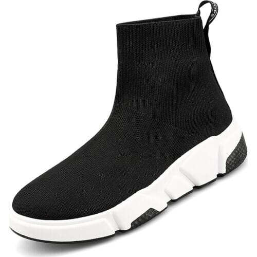 High Top Summer Women Sport Sneakers Socks Lady Running Shoes Woman Sports Shoes 2020 Black Female Tennis Runners Basket D-466