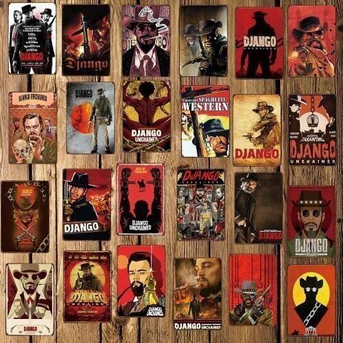 [ WellCraft ] DJANGO Metal signs Spain Movie Posters Cinema Bar Decoration Retro Wall Plaque Paitning FG-254