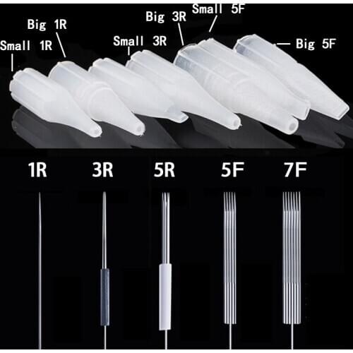 0.35MM Disposable Traditional Needle Sterilized Professional Tattoo Needles 1RL for Tattoo Machine PMU Needles 3D Eyebrow/Lip