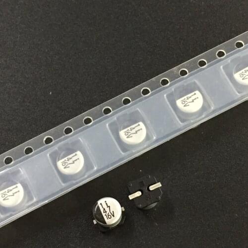 10Pcs/50pcs 47F 16V ELNA RV3 series 5x5.3mm 16V47UF Chip type SMD Aluminum Electrolytic Capacitor