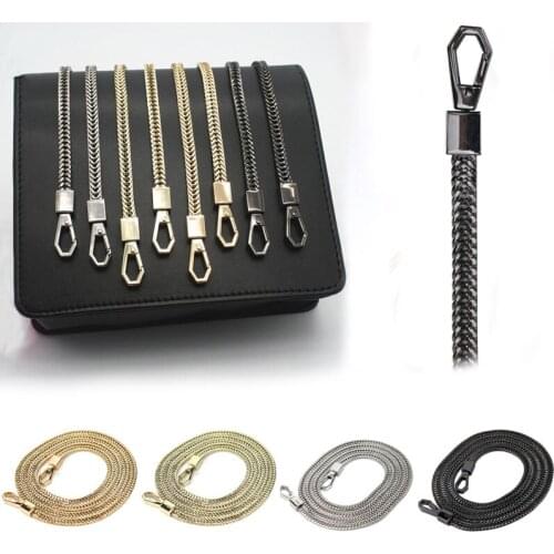 100/110/120cm Long Metal Purse Bag Chain Strap Ultralight Aluminum Replacement Chain For Shoulder Bag Small Handbags