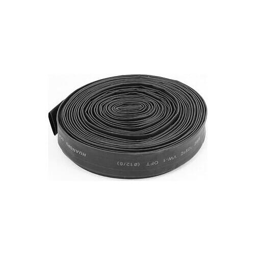 12 Meters Black Polyolefin 12mm Dia Heat Shrink Shrinkable Tube Pipe