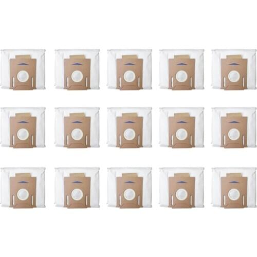 15Pcs for ECOVACS DEEBOT OZMO T8 Robot Vacuum Cleaner High Capacity Leakproof Dust Bag Replacement Accessories Parts Kit